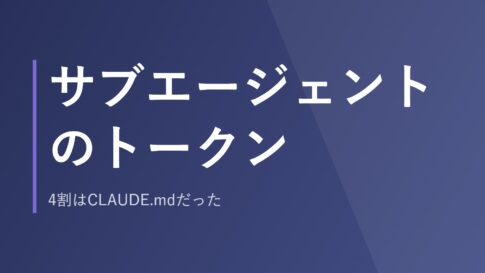 サブエージェントのトークン、4割はCLAUDE.mdだった